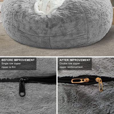 Sofa Bed Cover for Big Round Bean Bags - Fluffy PV Velvet sofa