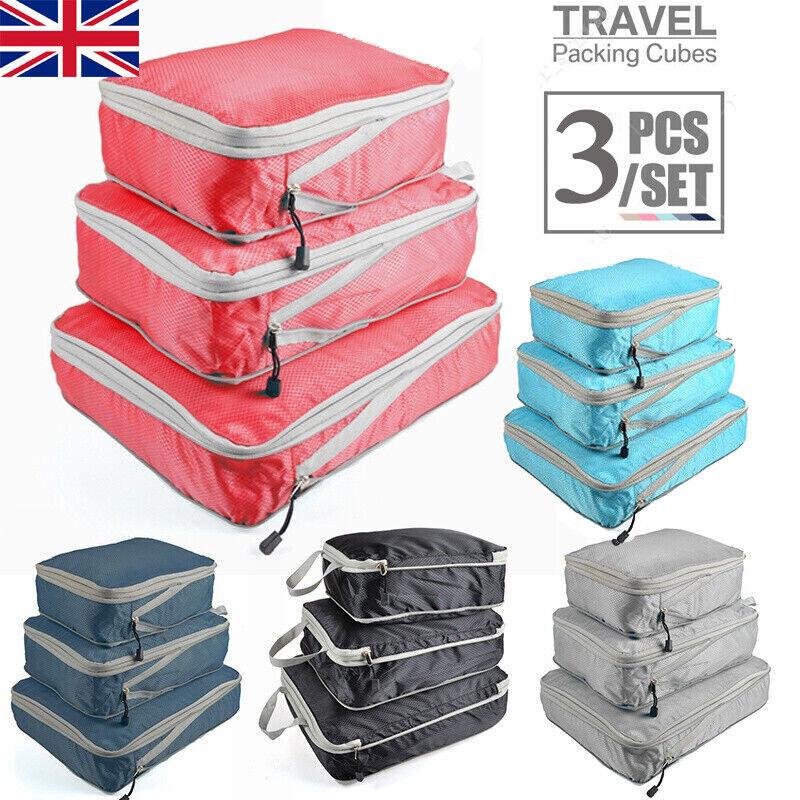 3-Pack Compression Packing Cubes for Travel Storage