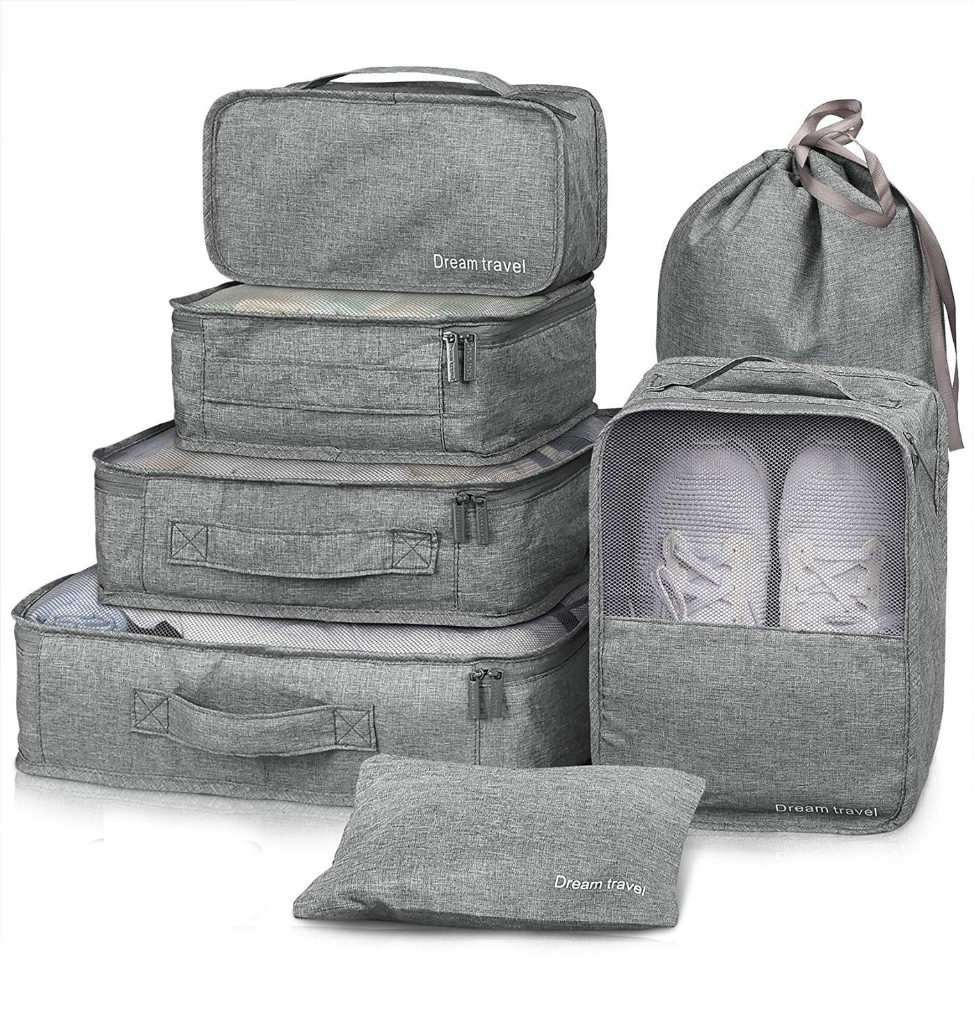 7pcs Packing Cubes Luggage Storage Suitcase Bags