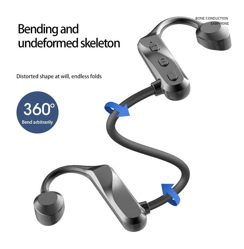 Bone Conduction Bluetooth Earphones Wireless Headset