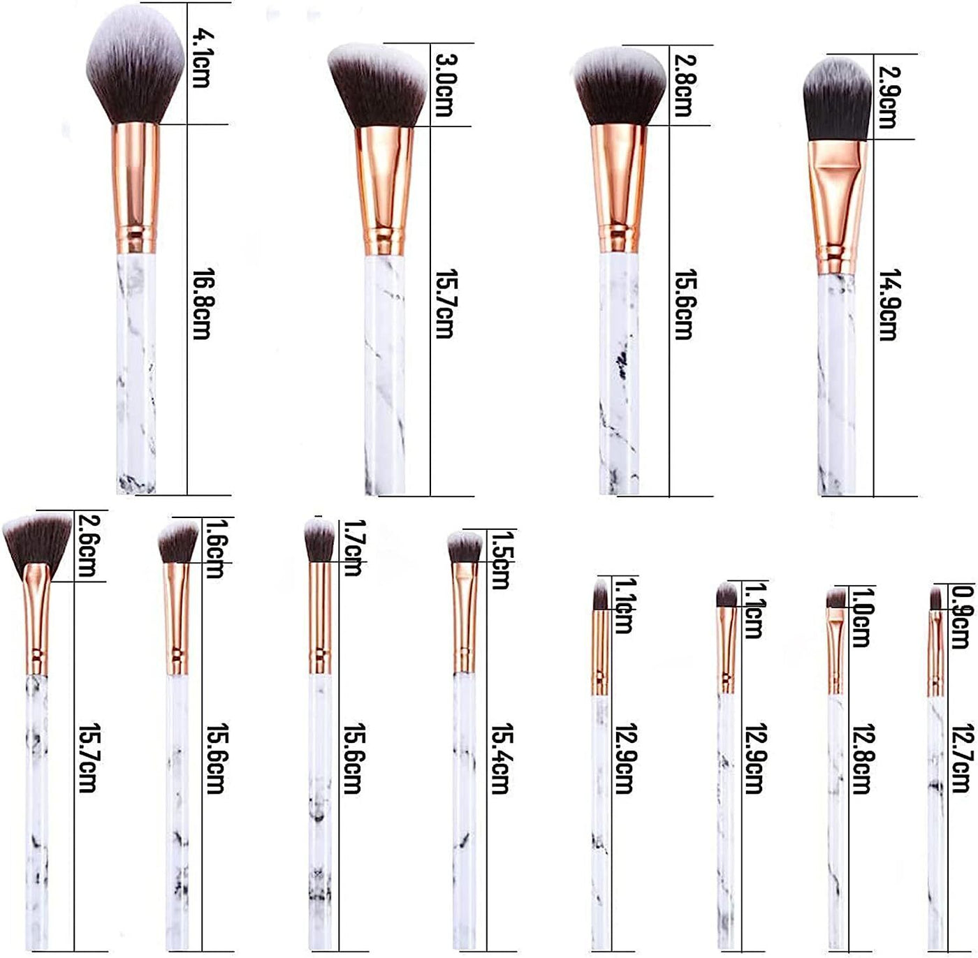 Makeup Brushes  Professional 12Pcs Marble Make Up Brushes Set