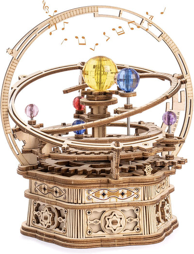 ROKR Rotating Starry Night Mechanical Music Box 3D Wooden Puzzle